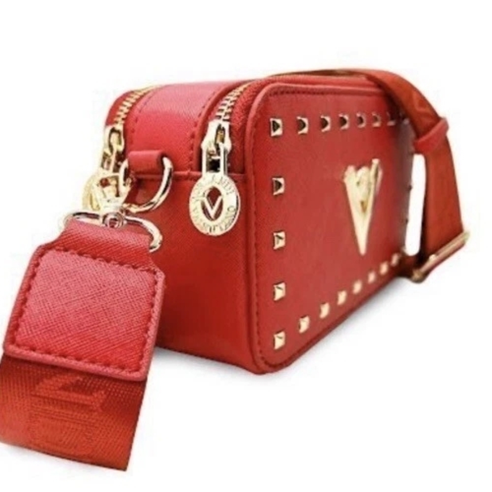 Valentino Orlandi Studded Camera Bag - Red - Picture 4 of 4